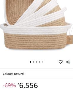 2 pieces of woven basket , organizer , room decor