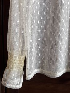 Sheer Lace Dot Blouse