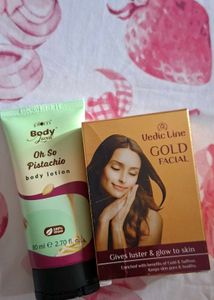 Plum Body Lotion & Vedic Line Gold Facial Kit