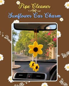 Sunflower Car Charm Decor