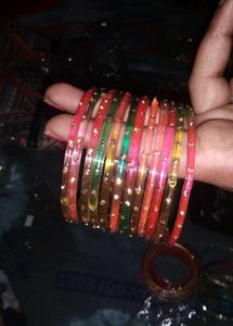 Colorful Glass Bangle Set
