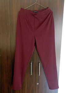 Burgundy Casual Pants