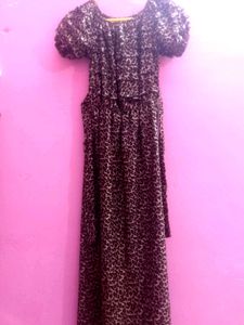 Leopard Print Gown Dress 👗