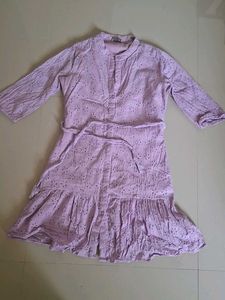 Chic Lavender Eyelet Dress