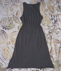 Grey V-neck High Waist Mini Dress