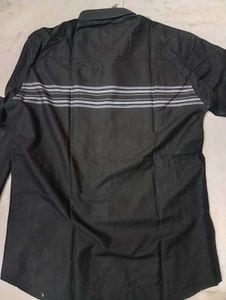 Men's Black Striped Shirt slim fit