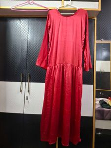 Red Satin Maxi Dress ❣️❤️