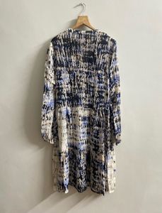 SECOND FEMAY Boho Tie-Dye Tiered Midi Dress