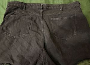 Distressed Black Denim Shorts
