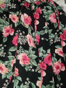 Floral Print Midi Skirt