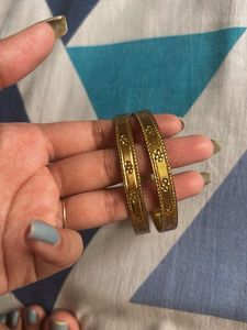 Elegant Gold-Tone Bangles Set of 2