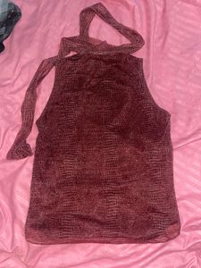 Stylish Red Patterned Top