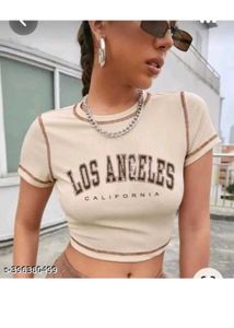 Stylish Crop Top - Los Angeles Design
