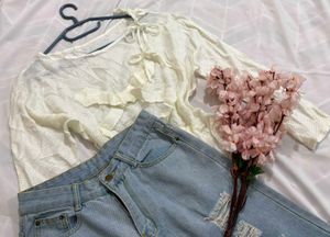 🌷New With Tag White Top A