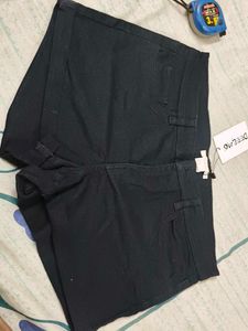 Black Cuffed Shorts