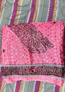 Designer Pink Saree with Sequins