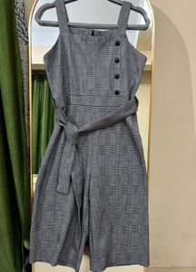 Grey Jumpsuit with Belt