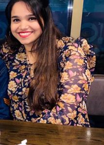 Blue And Brown Floral Party Top