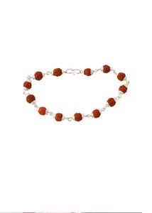 Rudraksha and Silver Bracelet