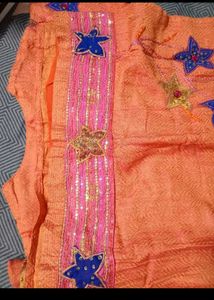 Beautiful Orange &amp; Pink Kurta Set