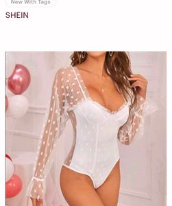 White Polka Dot Bodysuit