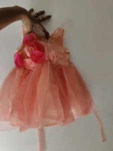 Adorable Peach Party Dress for Girls