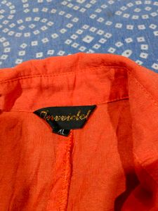 Orange Graphic Print Tunic t shirt dress imported