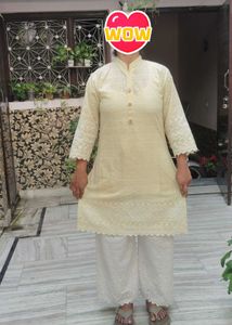 Elegant Chikankari Kurta with Palazzo
