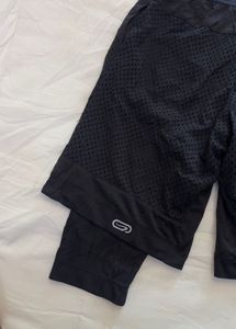kalenji Men's Black Athletic Shorts