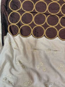 Elegant Brown &amp; Beige Saree