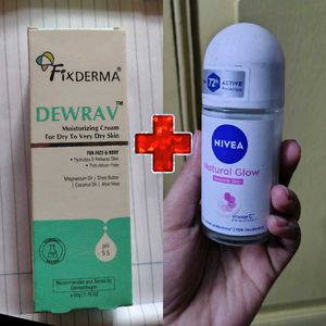 Nivea roll on + fixderma cream combo