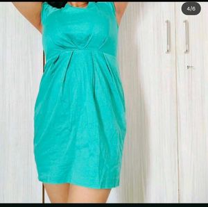 Teal Sleeveless Mini Dress🧞‍♀️