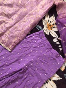Embroidered Palazzo Pants Short Kurta With Duptta