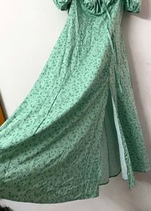 urbanic green slit dress New