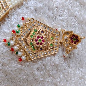 Elegant Pearl &amp; Gold Jewelry Set