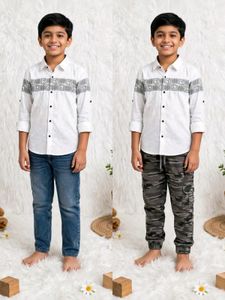 Men's Casual Shirt with Jeans and Cargo Pants