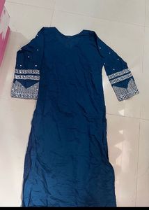 Elegant Blue Embellished Kurta
