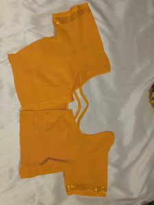 Embellished Yellow Saree with blouse