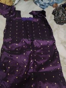 Elegant Purple Silk Blouse