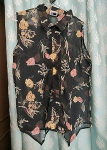 Floral Sleeveless Blouse