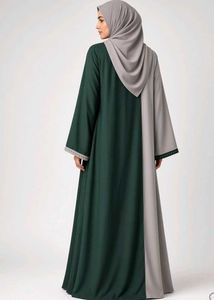 Elegant Two-Tone Abaya Gown