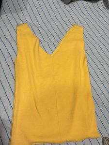 Yellow Sleeveless Tank Top