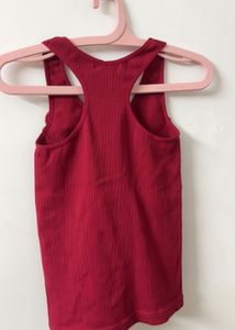 Red Crochet Floral Tank Top