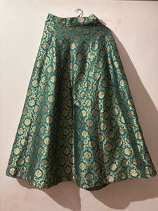 Stunning Teal &amp; Gold Brocade Lehenga Choli