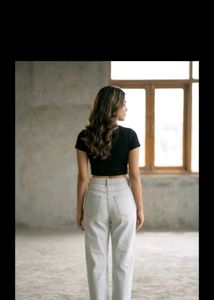 Stylish Light Wash Flower Print Jeans