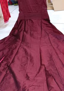 Dark Maroon Wedding Guest Gown