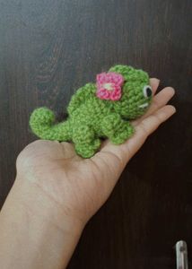 Handmade Crochet Chameleon Toy