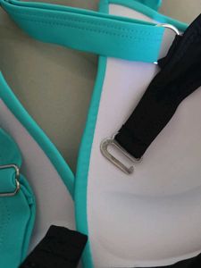 Two-Piece Bikini Set - Black &amp; Teal