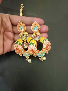 Stunning Peacock Design Jewellery Set