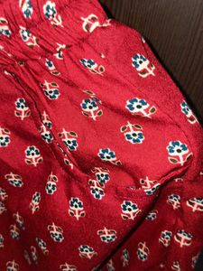 Cute Red Printed Shorts